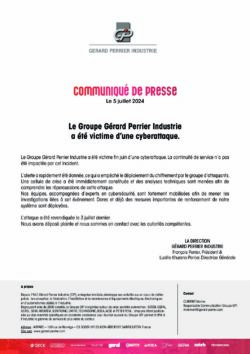 communiqué presse cyberattaque gpi