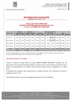 chiffre d'affaires annuel