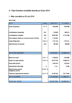 rapport financier semestriel